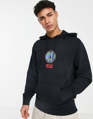 Levi's hoodie with print in black