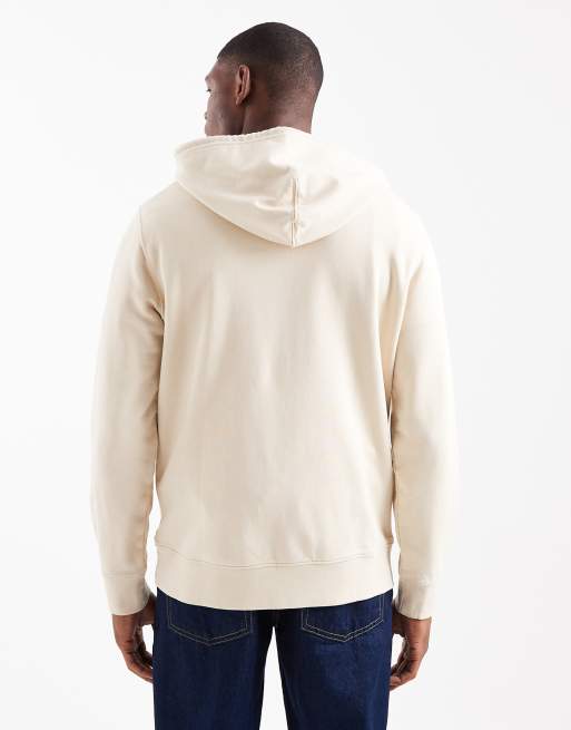 Levi's hoodie with small batwing logo in beige, 3 of 5