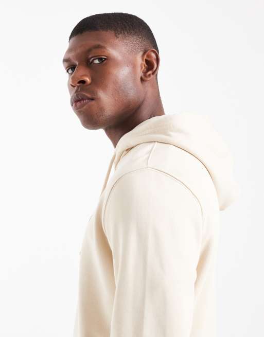 Levi's hoodie with small batwing logo in beige, 4 of 5