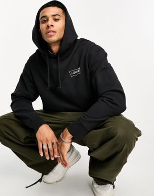 Levi's hoodie with small batwing logo in black