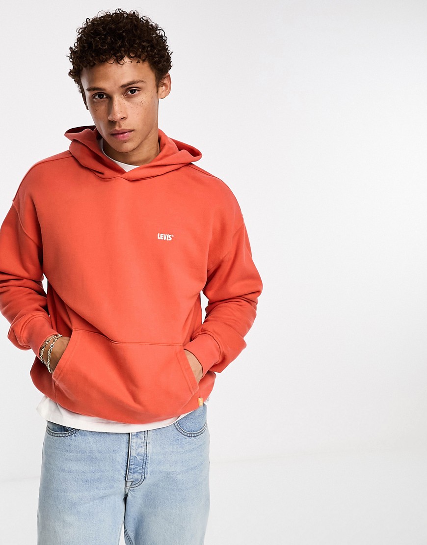 Levi's hoodie with small logo in burnt orange