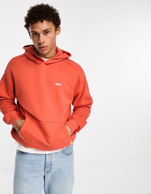 Levi's hoodie with small logo in burnt orange | ASOS