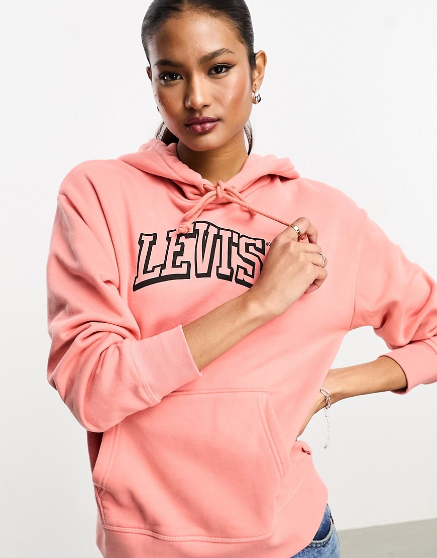Levi’s hoodie with small sport logo in pink