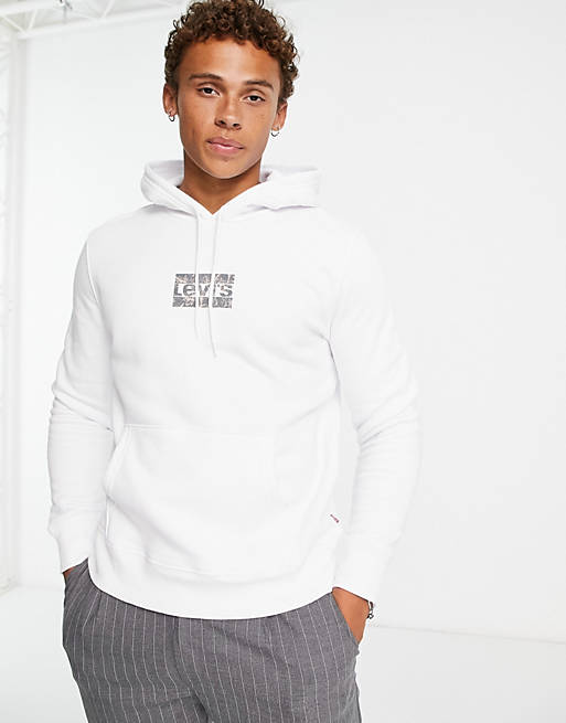 Levi's hoodie with small sport logo in white | ASOS