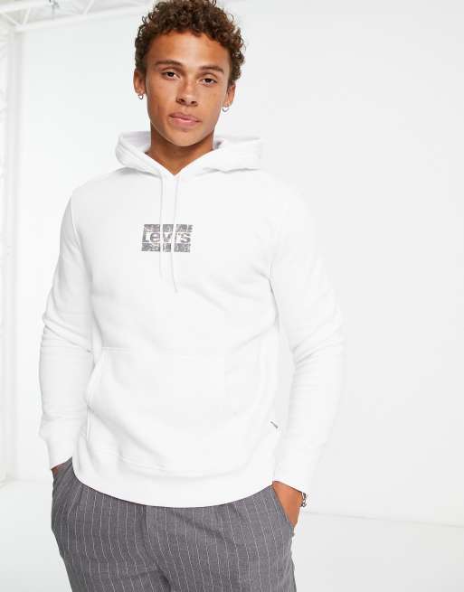 Levi s hoodie with small sport logo in white ASOS