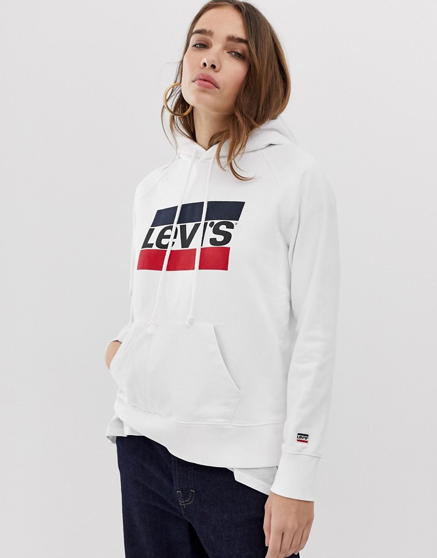 LEVI'S HOODIE WITH SPORTS VINTAGE LOGO-WHITE,35946-0001