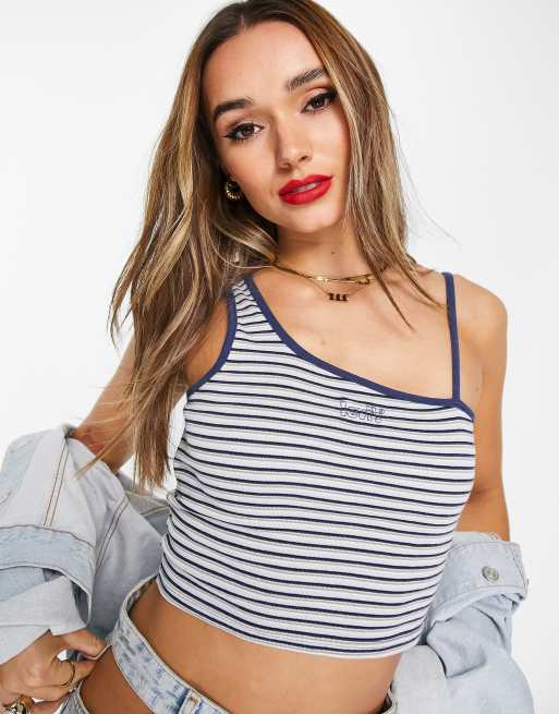 Violet Romance satin cami crop top in butterfly