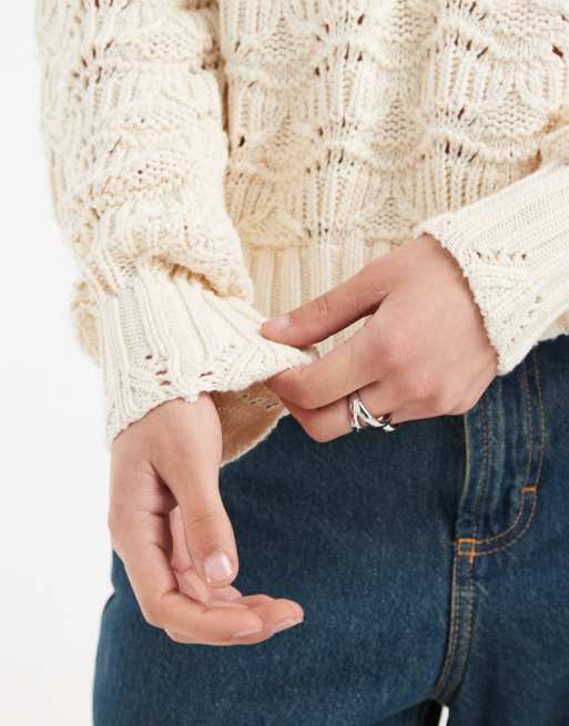 Levi's Hope crochet jumper in ecru, 4 of 4