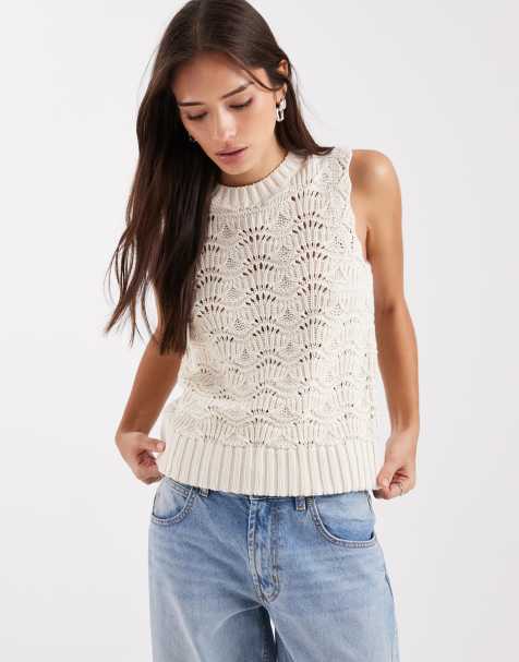 Levi's Hope crochet vest in ecru - view 1