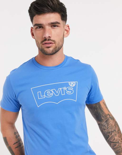 Levi s housemark graphic t shirt in blue ASOS