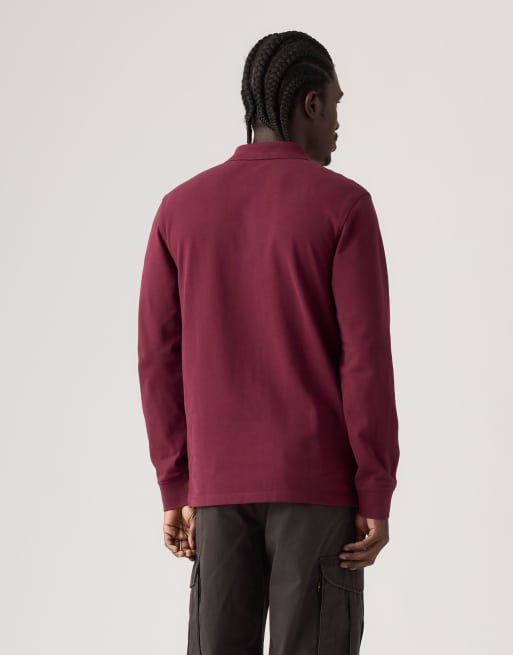 Levi's - Housemark - Polo a maniche lunghe viola, 2 di 4