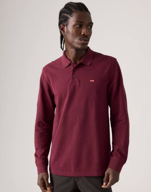 Levi's - Housemark - Polo a maniche lunghe viola, 4 di 4