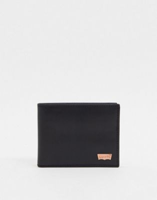 levi's black leather wallet