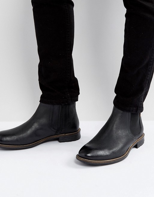 Levis | Levis Huntington Chelsea Leather Boots In Black