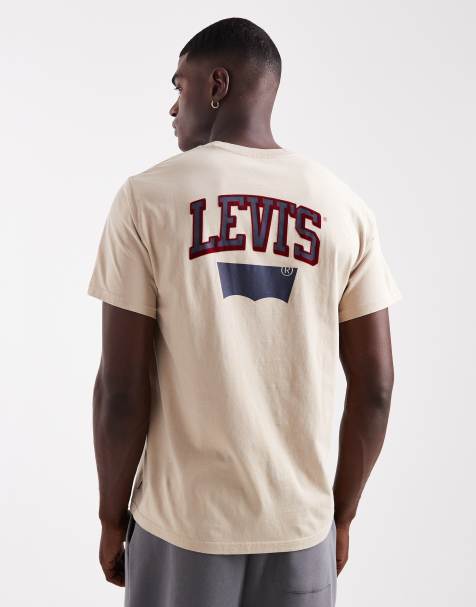 Levi's - Hvid og afslappet T-shirt med varsity-print på ryggen - view 1