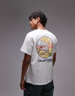 Levi's - Hvid T-shirt med afslappet pasform og 'Death Valley'-logoprint på ryggen - view 1