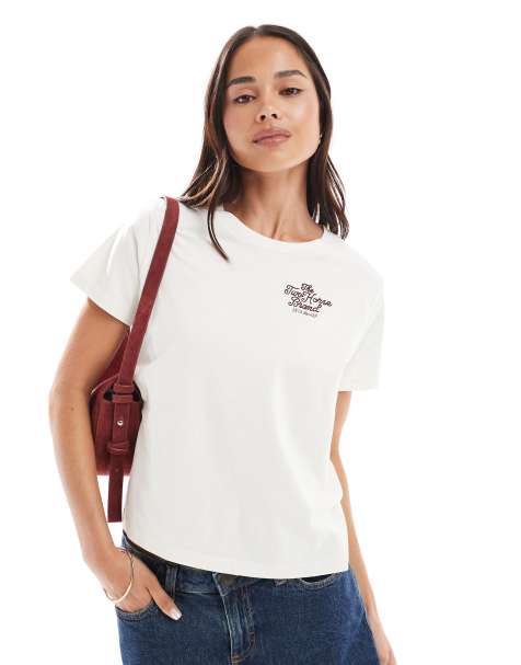 Levi's - Hvid T-shirt med print på ryggen i firkantet pasform - view 1