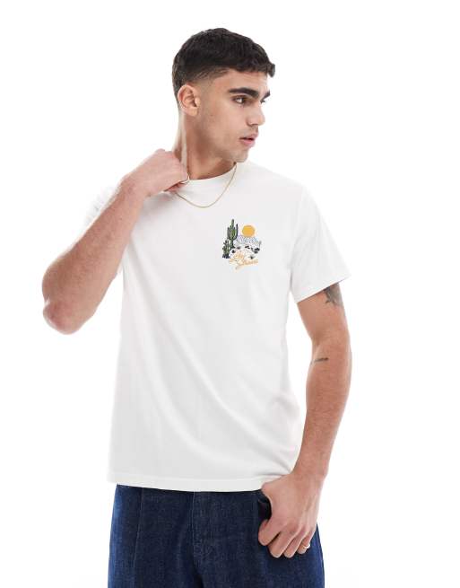 Levi's - Hvid T-shirt med ørkenlogo på ryggen i afslappet pasform, 2 af 4