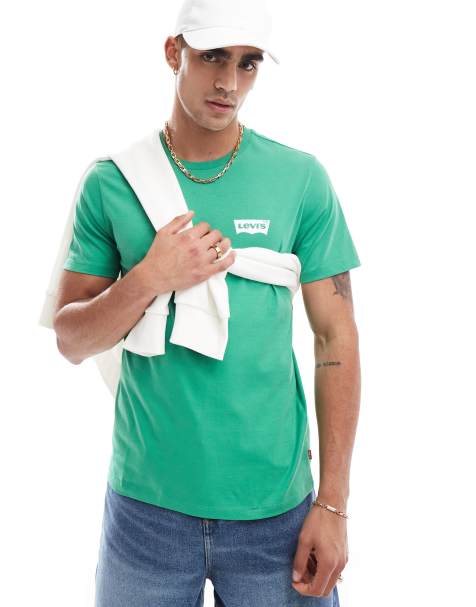 Levi's icon batwing logo t-shirt in green - view 1
