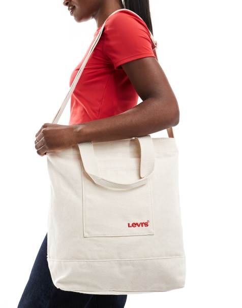 Levi's - Icon - Borsa shopping écru con logo - view 1