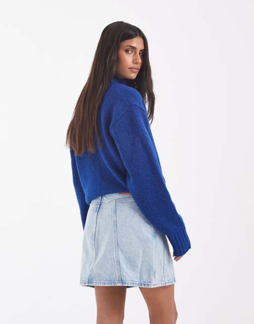 Levi's - Icon - Falda azul claro con costuras, 5 de 5