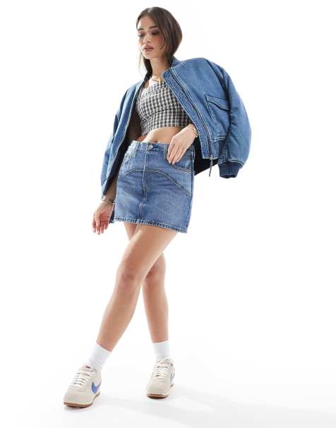 Levi's - Icon - Jupe style western en jean - Bleu clair - view 1
