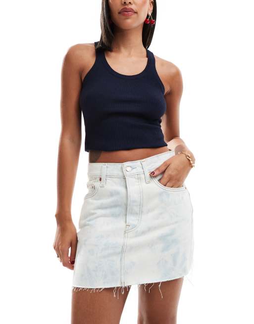 Levi's - Icon - Vintage denim rok in bleekblauw