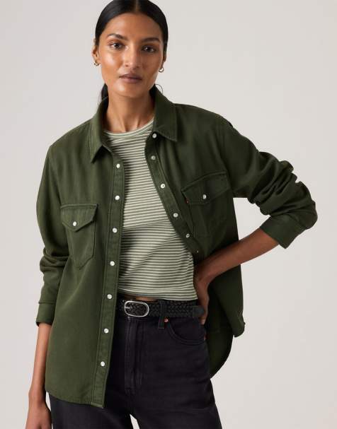 Levi's - Iconic - Camicia western leggera verde - view 1