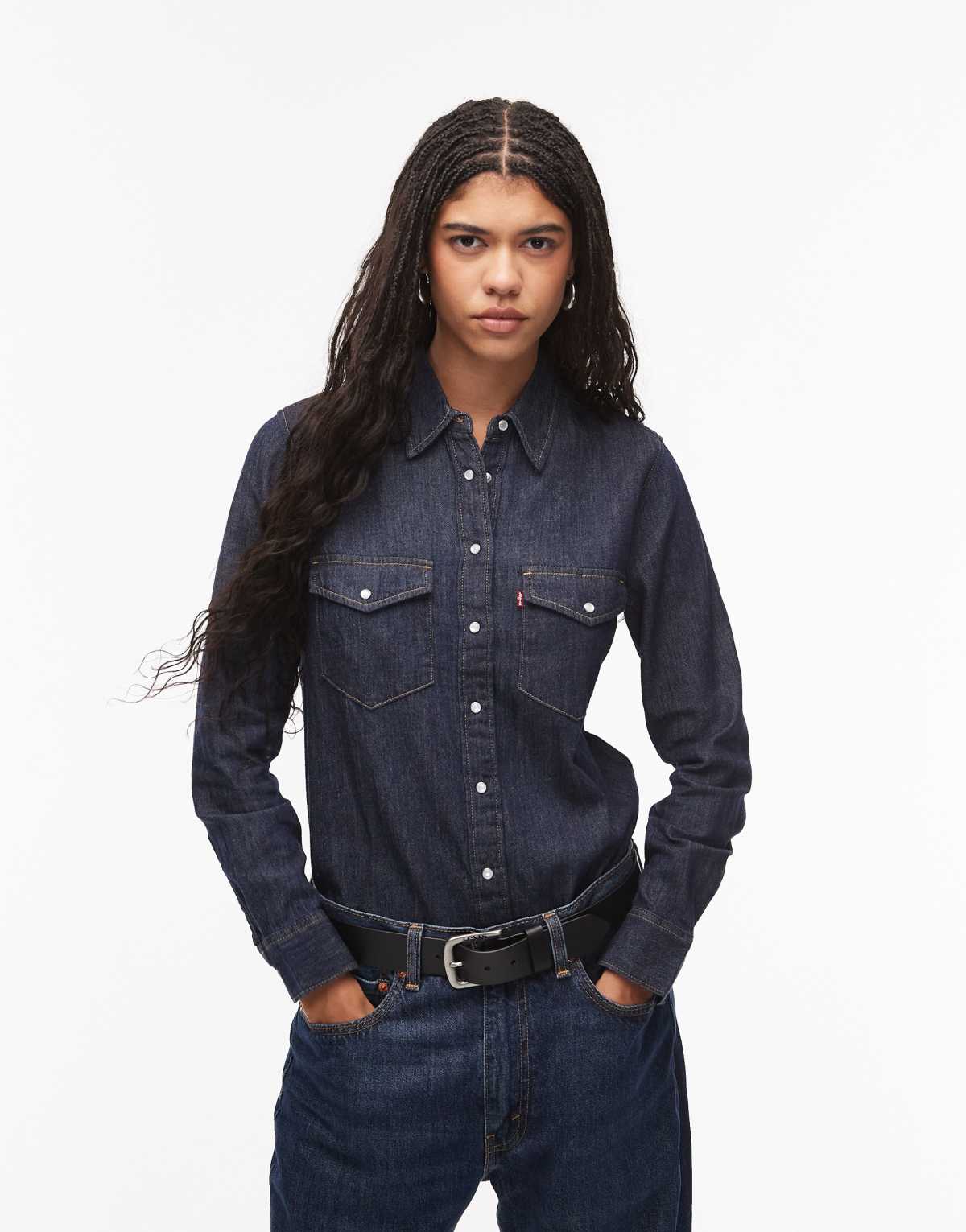Levi's Iconic denim western shirt in indigo