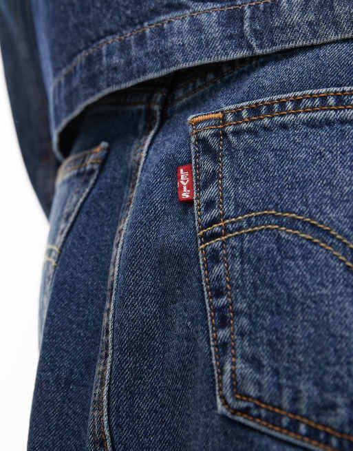 Levi's – Iconic – Niebieska długa spódnica jeansowa, 5 z 5