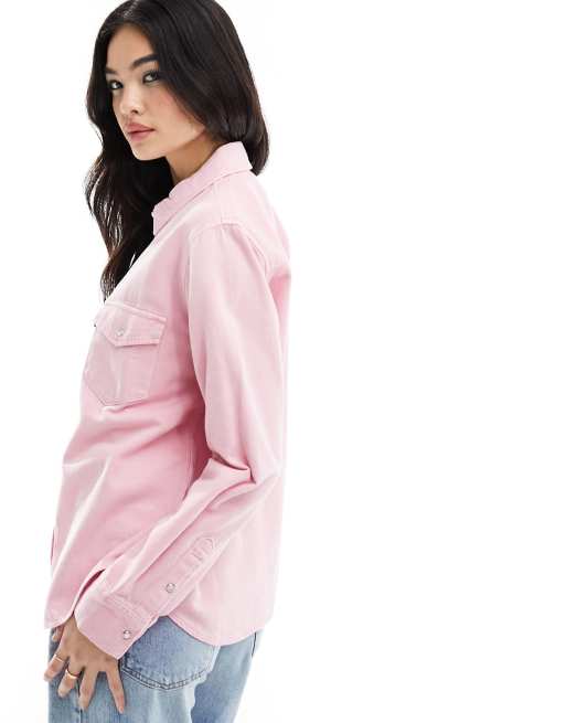 Levi's – Iconic – Różowa koszula w kowbojskim stylu z kieszeniami, 4 z 4