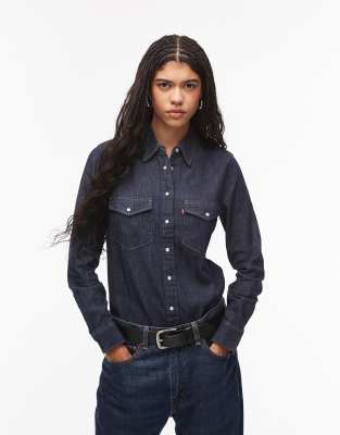 Levi's - Iconic - Western-Jeanshemd in Indigo-Marineblau