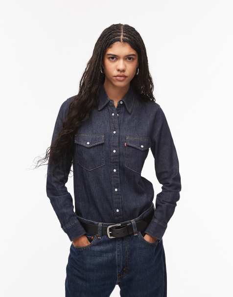Levi's – Iconic – Western-Jeanshemd in Indigo - view 1
