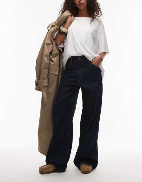 Levi's - Indigoblå baggy jeans med indsyning - view 1