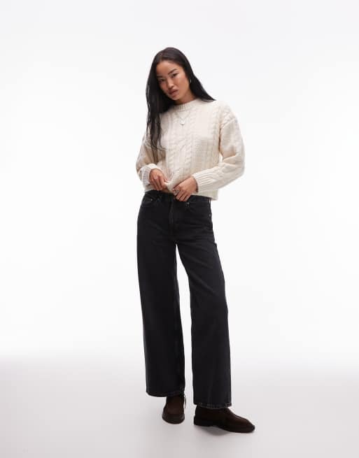 Levi's Ines cable knit jumper in off white, 2 of 4