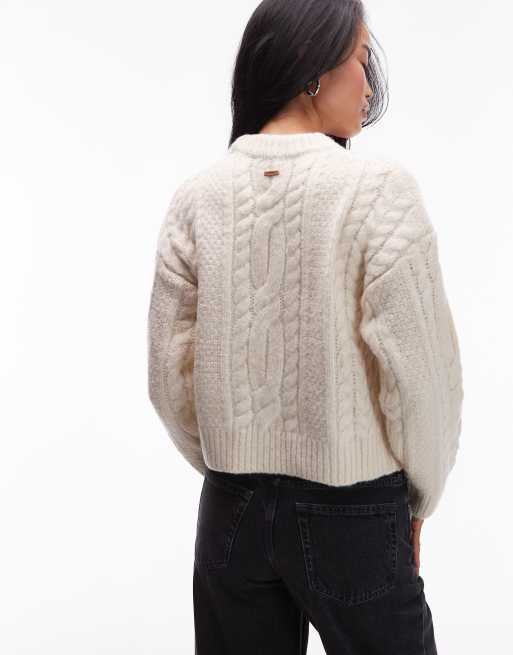 Levi's - Ines - Pull en maille torsadée - Blanc cassé, 4 de 4