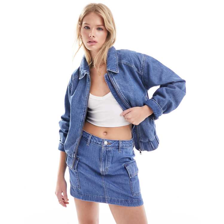 Levi cropped denim jacket best sale