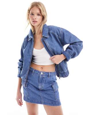 Levi's - Ingrid - Kurze Jeansjacke in Mittelblau