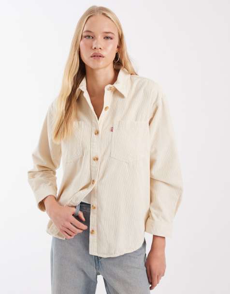 Levi's iris overshirt in cream - view 1