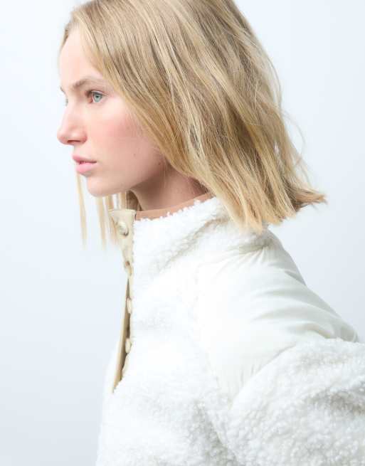 Levi's Iris pull en polaire sherpa beige à liserés contrastants, 2 de 4