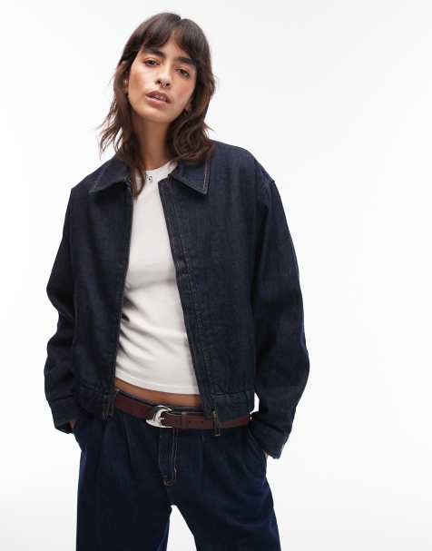 Levi's Ivy zip through denim bomber jacket in indigo - view 1