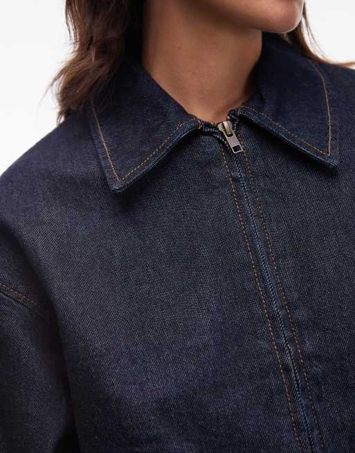 Levi's Ivy zip through denim bomber jacket in indigo | ASOS