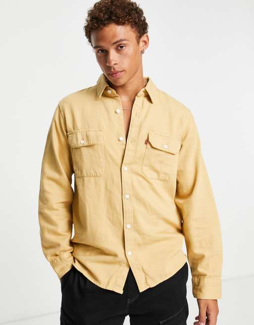 Levi's – Jackson – Brązowa koszula z kieszeniami w roboczym stylu