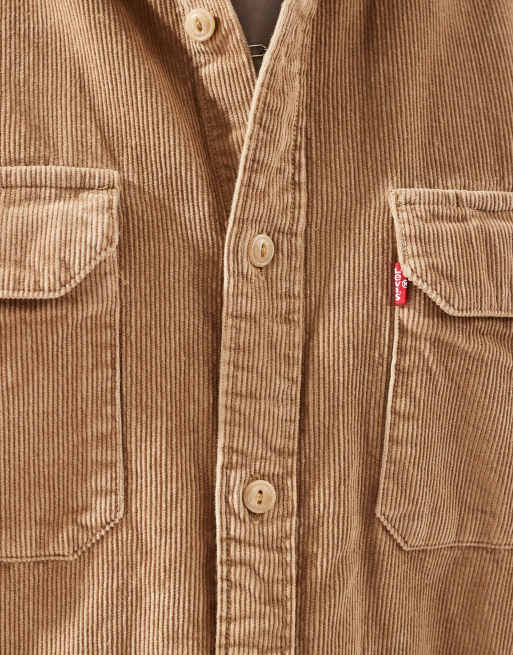 Levi's - Jackson - Camicia in velluto a coste color cuoio, 3 di 4
