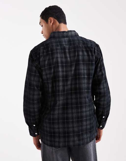 Levi's jackson check cord worker shirt in black, 3 of 5