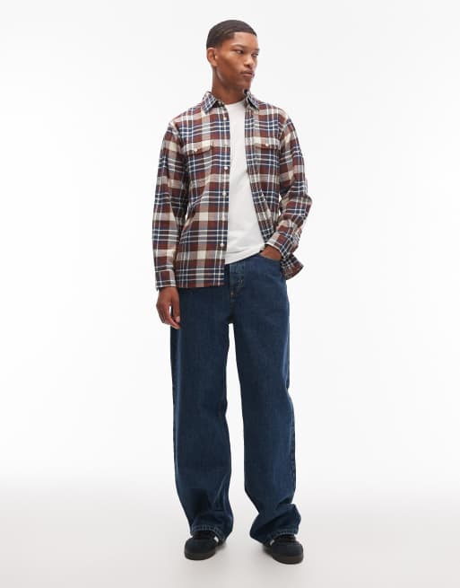 Levi's jackson check twill worker shirt in beige, 2 of 5