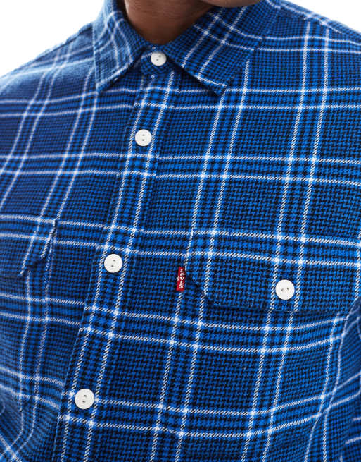 Chemise Levi’s à Carreaux Bleu Et Rouge Taille XS - Occasion Très Bon état, 100% Coton