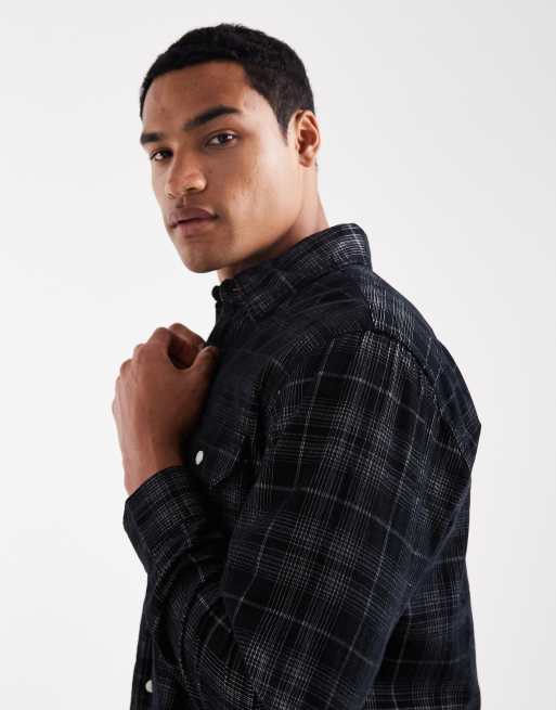 Levi's - Jackson - Chemise de travail en velours côtelé à carreaux - Noir, 4 de 5