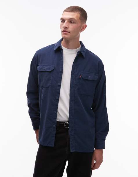 Levi's jackson cord worker shirt in mid blue - view 1