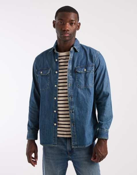 Levi's Jackson denim worker shirt in dark blue - view 1